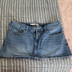 Hollister Medium Blue Denim Mini Skirt